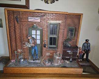 MICHAEL GARMAN “LEROY & BERTHA’S BAR AND GRILL” SIGNED LIGHTED CITYSCAPE
