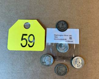 5 Silver Quarters