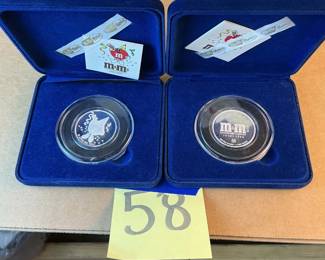 Two .999 Pure Troy Oz Silver Commemorative 50th Birthday Coins