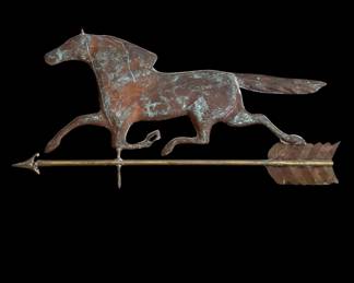 Copper horse weathervane