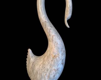 Carved marble swan