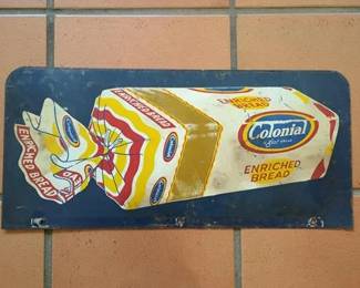 Colonial Bread Double Sided Metal Sign
