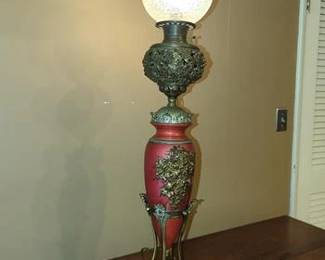 Antique Victorian Banquet Lamp