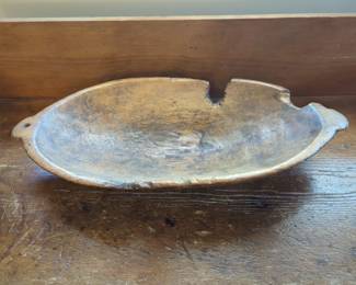 Hand carved dough bowl