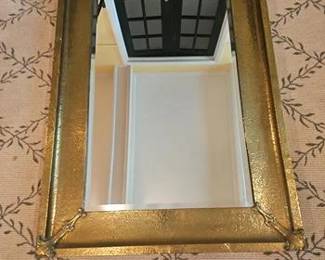 Antique Brass Framed Mirror