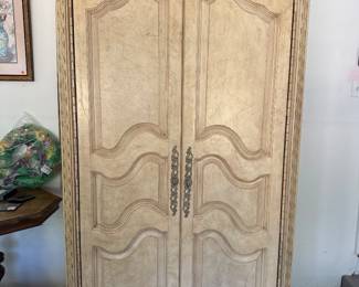 48” wide x 82” tall x 23” deep. Beautiful armor. VERY HEAVY. 3 drawers and 2 full-sized mirrors.