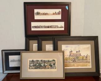 Cityscape Collection of Framed and Matted Art
