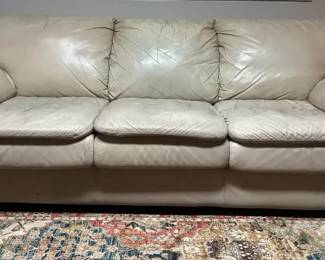 OffWhite Leather Like Sofa