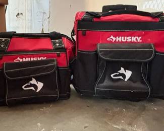 Husky Tool Bags, One With Wheels Handle To roll