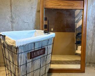 Mirror and Laundry Basket