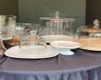 Trifle Bowl, Cake Domes Platters