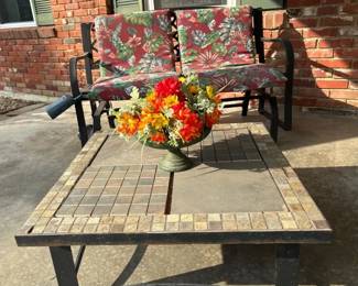 Outdoor Glider and Table
