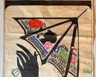 Original Z Kaplan 1967 Czechoslovakian poster for the 18th Workers Film Festival