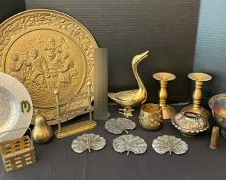 Mixed Metal Decor Brass, Silverplate, Others