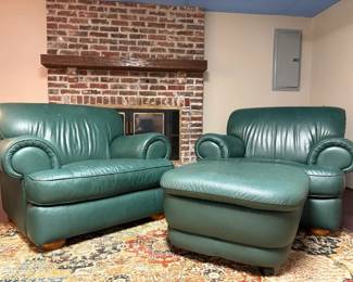Oversized Leather Like Chairs