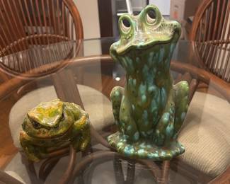 Ceramic frogs