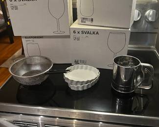 Wine glasses and misc kitchen items