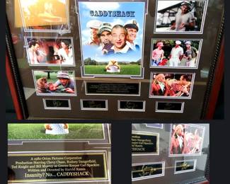 1980 Caddyshack Framed Cast Signature Memorabilia Display