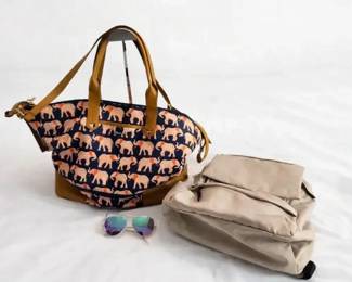 Stella  Dot Travel Bag, Everlane Backpack  Crystal Orb Sunglasses