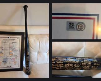 Atlanta Braves MLB Authenticated Line Up Card  2021 World Series Limited Edition Bat