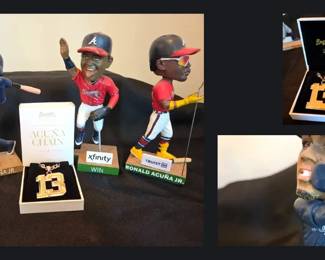 Ronald Acua Jr. Braves Bobbleheads  Gold Tone Chain