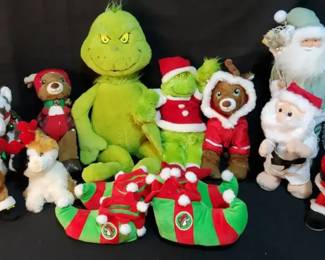 Mystery Lot  Grinch, Disney Mickey  Christmas Plush Lot