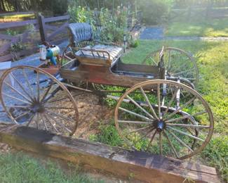 Antique HorseDrawn Buggy with Tufted Seat