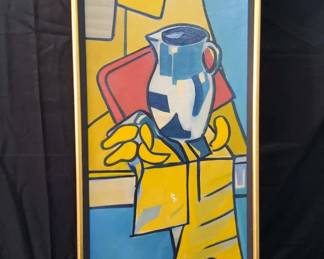 Lippman Signed Abstract Cubist StillLife Painting