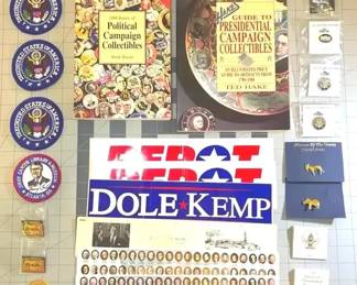 FTH358 - Presidential Campaign Collectibles ( Pinback / Pinbacks / Buttons )