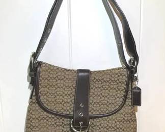 FTH347 - Vintage Coach Soho Signature Jacquard Shoulder Bag ( Luxury / Handbags / Handbag )