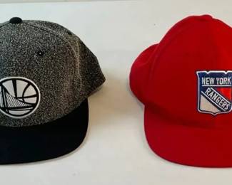 FTH311 - 2 Collector’s Hats - Golden State Warriors & NY Rangers ( Hat Clothes Clothing )