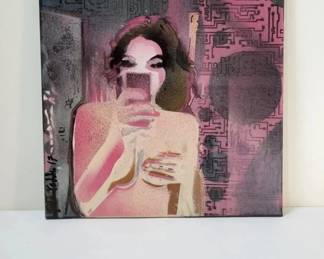 FTH432 - Stylized Contemporary Art - Original Painting Signed by Artist, 2017