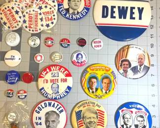 FTH356 - Political Pin Collection ( Pinback / Pinbacks / Buttons )