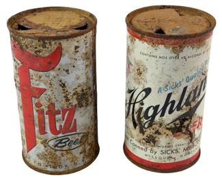 Fitz Highlander 2 Steel Flat Top Beer Cans