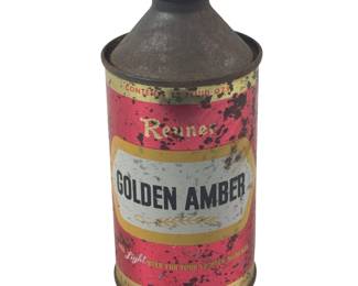 Golden Amber Beer Cone Top Beer Can