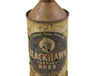 Blackhawk Topping Beer Cone Top Beer Can