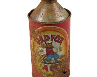 Red Fox Ale Cone Top Beer Can