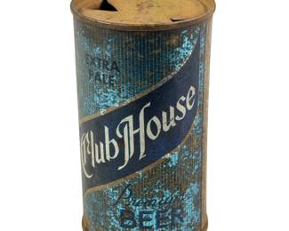 Club House Beer Steel Flat Top Beer Can