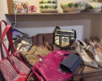 Coach, MK, Kate Spade purses,  Mk, Ralph Lauren, Guess, Calvin Klein, Nike shoes
