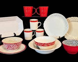 Serving In Classic Red And White