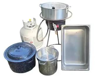 Outdoor Seafood Boiling Frying Equipment Set with Propane Burner