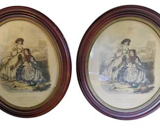 Vintage Framed Fashion Prints From La Mode Illustree