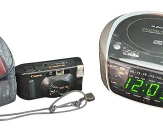 Vintage 35mm Camera And AudioClock Bundle