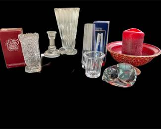 Vtg Glass Crystal Decor