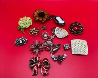 Assorted Lot Of Brooches