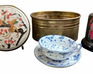 Vtg Asian Brass Decor