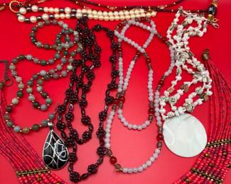 Lot Of Beautiful Costume Necklaces