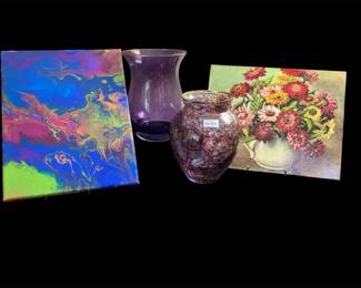 Purple In 4 Pieces Of Art