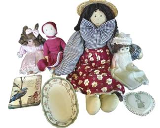 Vintage Doll Collection And Decor Bundle