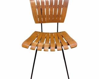 Vintage Midcentury Modern Slatted Chair